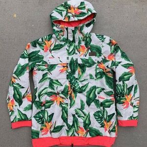 🚩 IN SEARCH OF 🚩 North Face HyVent Tropical Print Snow Jacket, circa 2012-2014